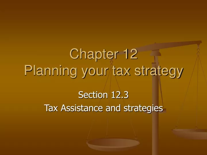 chapter 12 planning your tax strategy