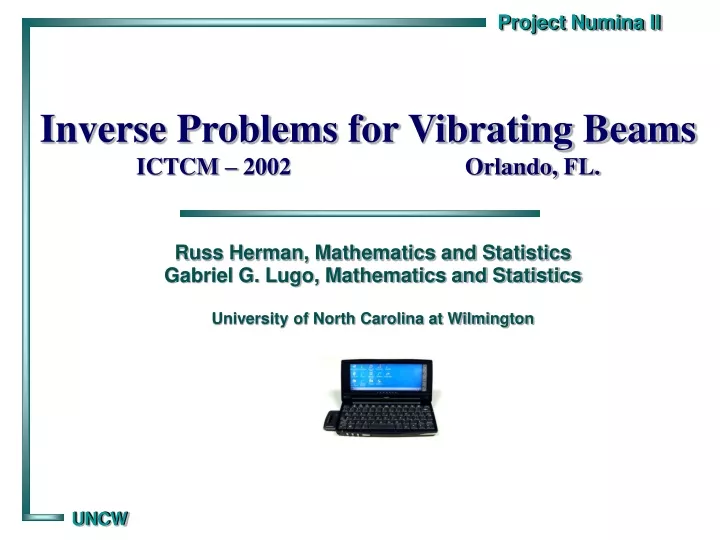 inverse problems for vibrating beams ictcm 2002 orlando fl
