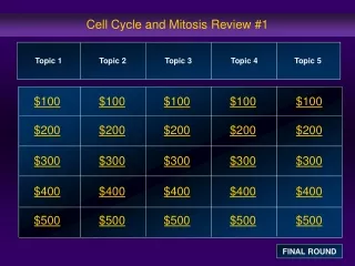 Cell Cycle and Mitosis Review #1