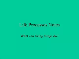 Life Processes Notes