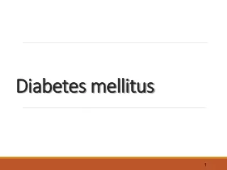 Diabetes mellitus