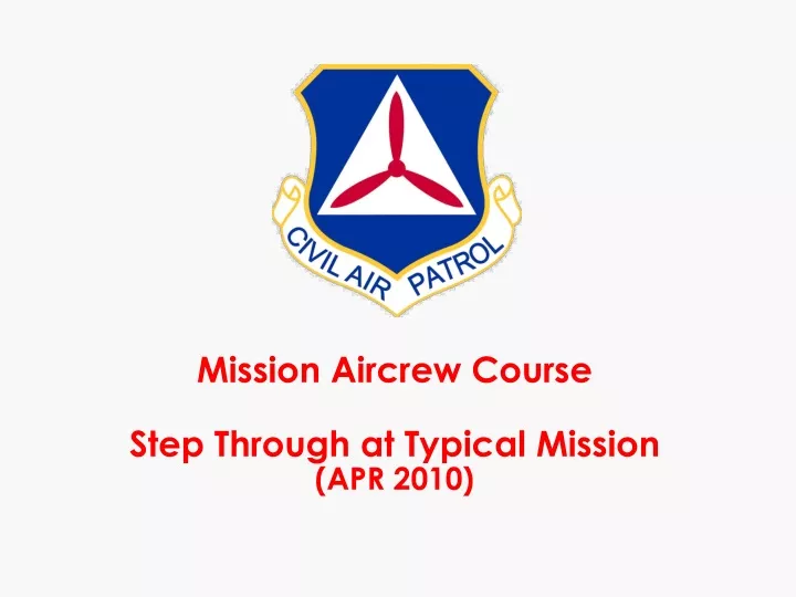 mission aircrew course step through at typical