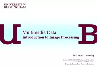 Multimedia Data Introduction to Image Processing
