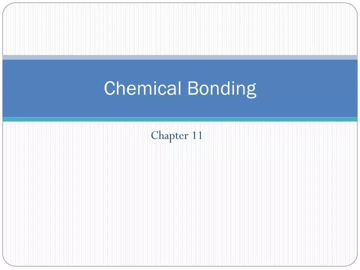 chemical bonding