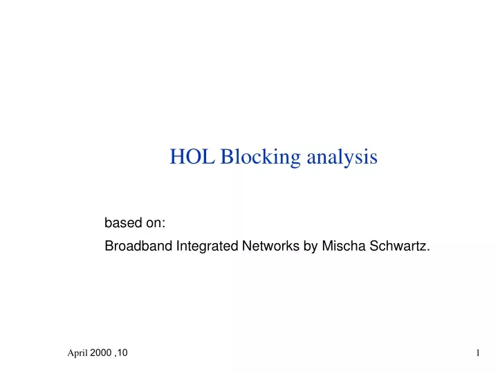 hol blocking analysis