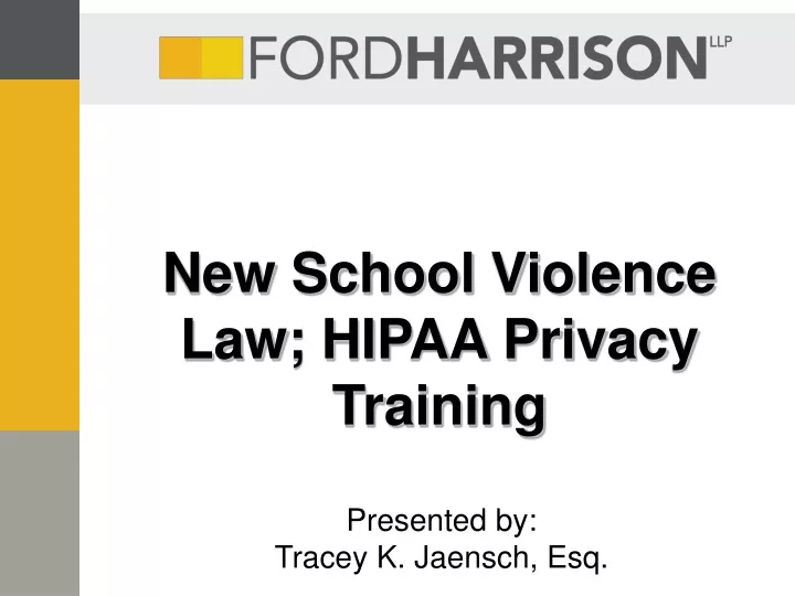 new school violence law hipaa privacy training
