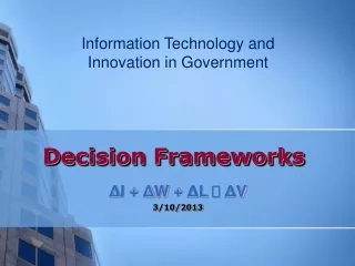 Decision Frameworks