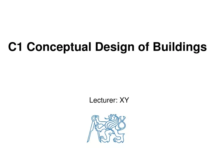c 1 conceptual design of buildings