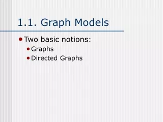 1.1. Graph Models