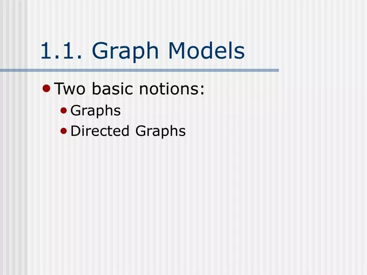 1 1 graph models