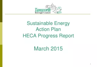 Sustainable Energy  Action Plan  HECA Progress Report  March 2015