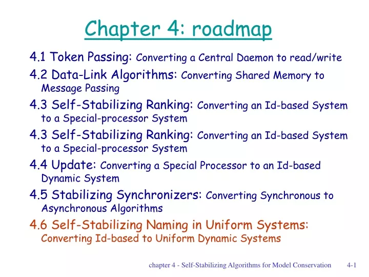 chapter 4 roadmap