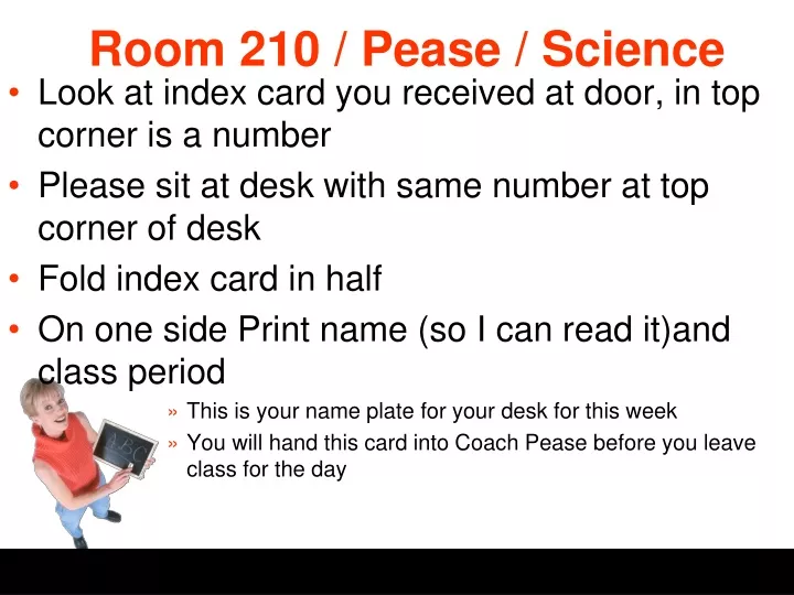 room 210 pease science