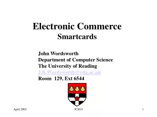 Electronic Commerce Smartcards