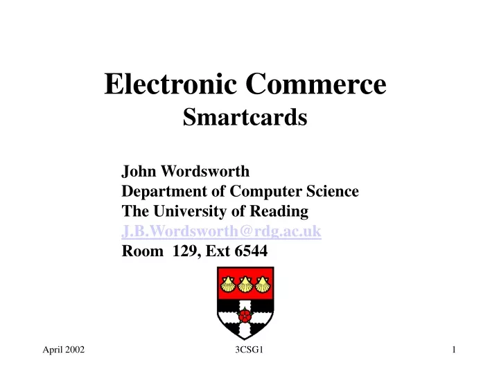 electronic commerce smartcards
