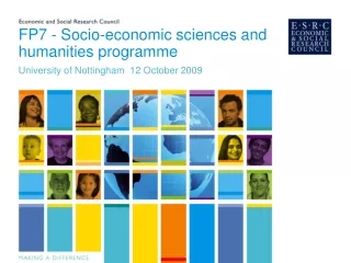 FP7 - Socio-economic sciences and humanities programme