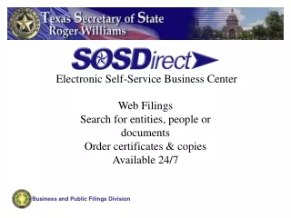 Business and Public Filings Division