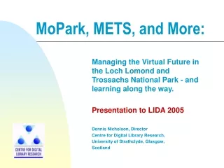 MoPark, METS, and More: