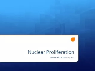 Nuclear Proliferation