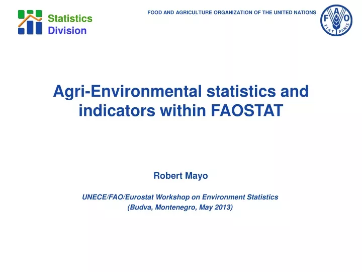 agri environmental statistics and indicators within faostat