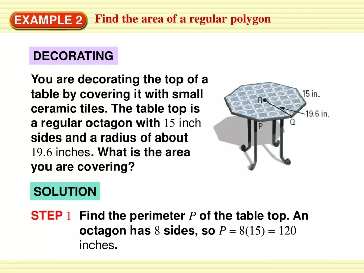 you are decorating the top of a table by covering