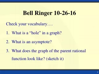 Bell Ringer 10-26-16