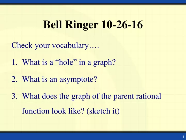 bell ringer 10 26 16