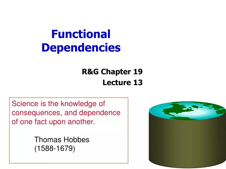 functional dependencies
