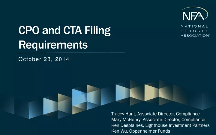 cpo and cta filing requirements