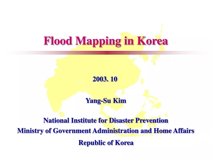 flood mapping in korea