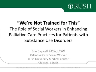 Erin Bagwell, MSW, LCSW Palliative Care Social Worker Rush University Medical Center