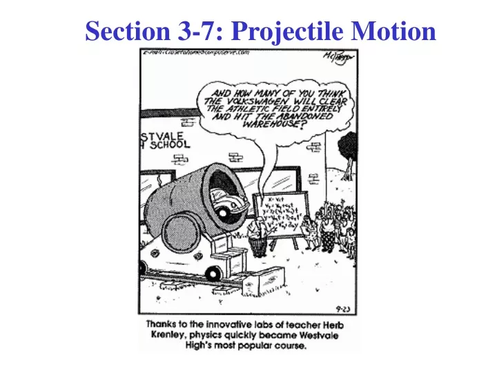 section 3 7 projectile motion