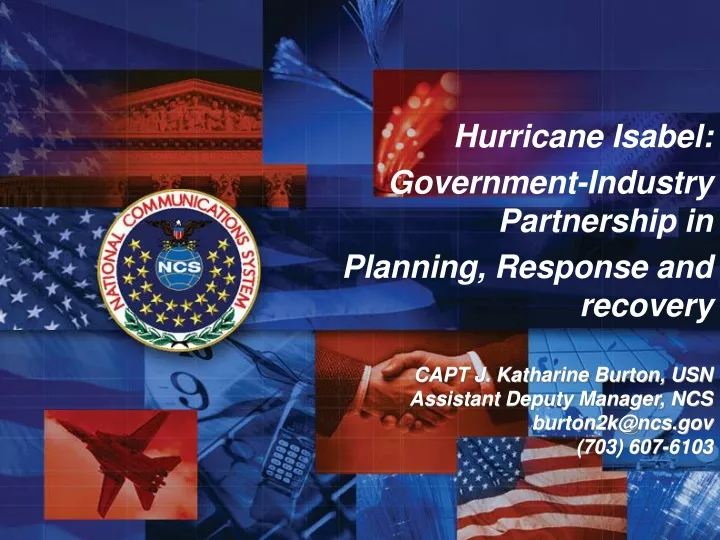 hurricane isabel government industry partnership