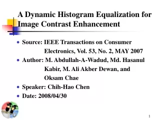 A Dynamic Histogram Equalization for Image Contrast Enhancement