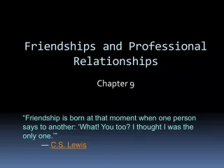 Friendships and Professional Relationships