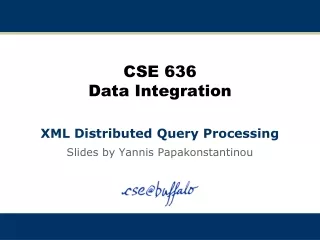 CSE 636 Data Integration