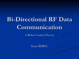 Bi-Directional RF Data Communication