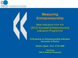 Entrepreneurship Indicators Programme  …….Taking stock of progress