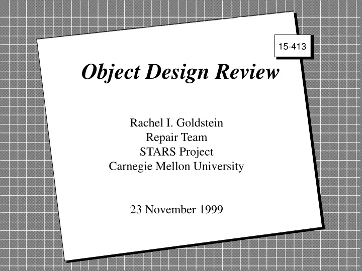 object design review