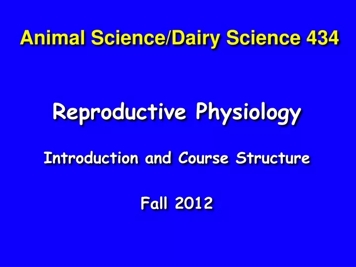 animal science dairy science 434