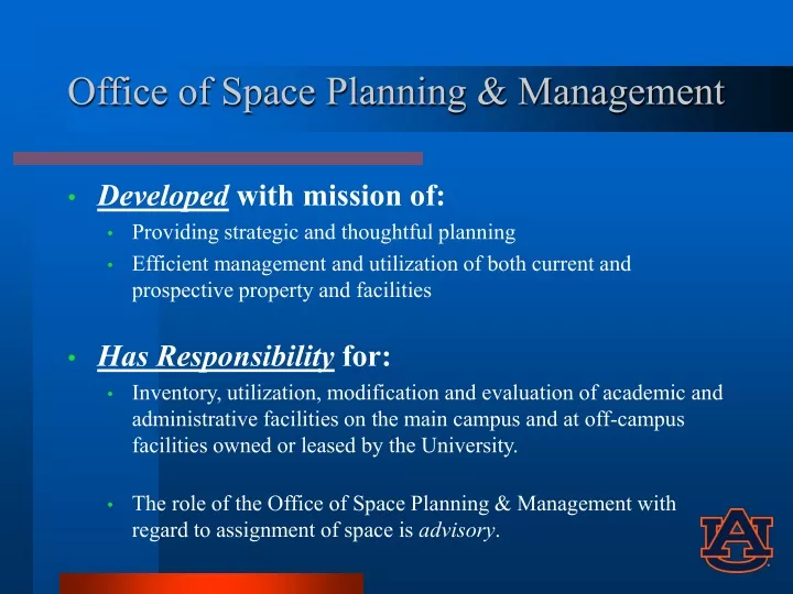 office of space planning management