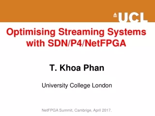Optimising  Streaming Systems with SDN/P4/ NetFPGA