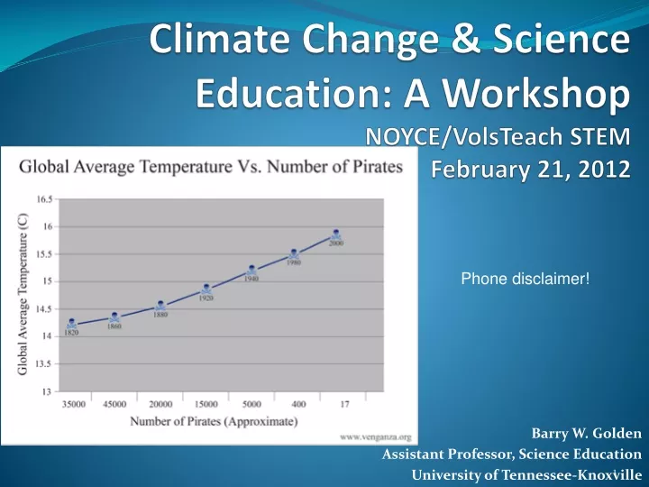 climate change science education a workshop noyce volsteach stem february 21 2012