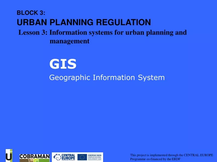 block 3 urban planning regulation