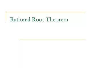 Rational Root Theorem