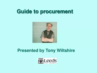 Guide to procurement