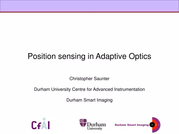 position sensing in adaptive optics