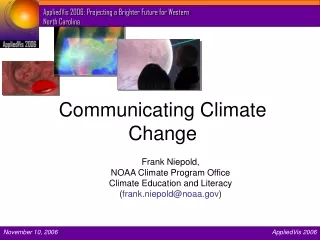 Communicating Climate Change