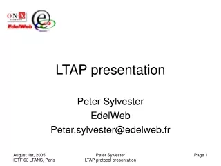 LTAP presentation