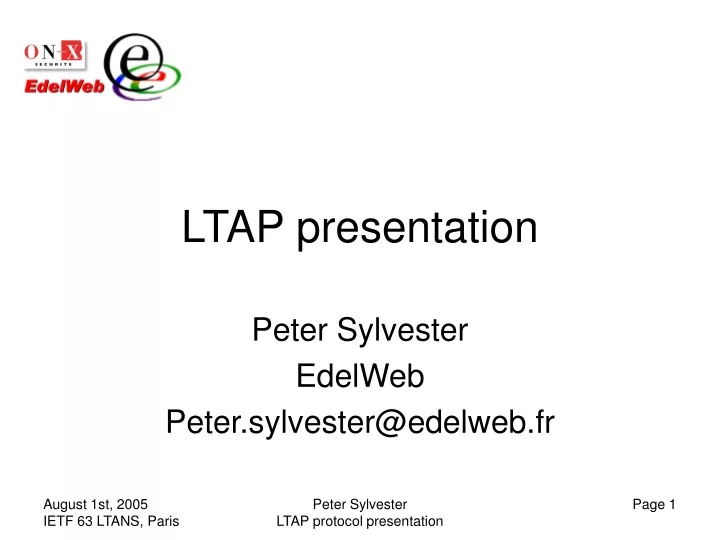 ltap presentation